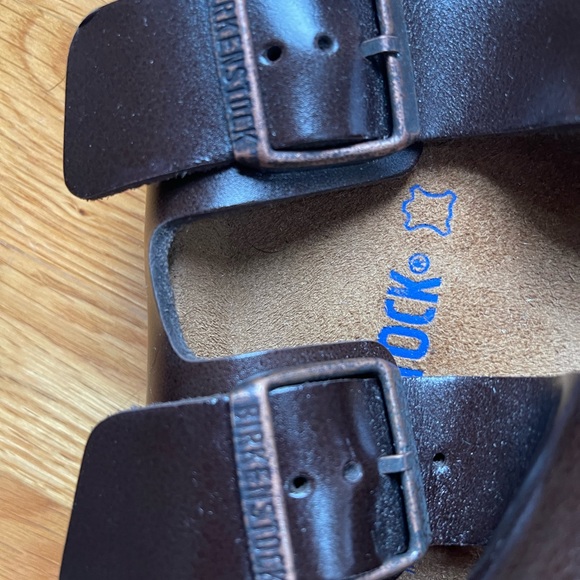 Birkenstock Milano Soft Footbed Smooth Leather Amalfi Testa Di Moro Sz 10 - Picture 9 of 12